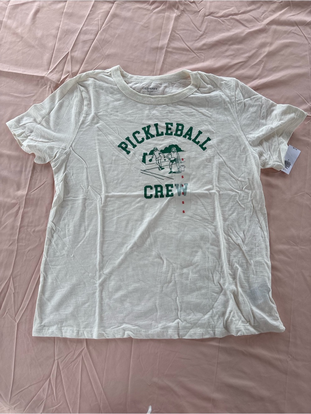 Old Navy Cream Short-Sleeve 'Pickleball Crew' Graphic Tee